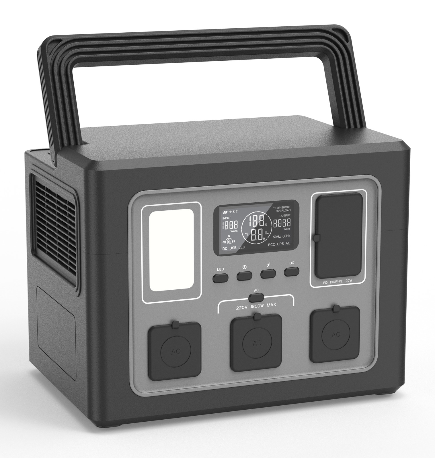 Portable Power Station - 1800W 1024Wh LiFePO4 with UPS (PPS1800-1)